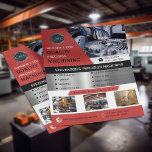 CNC Machining Company Red Flyer<br><div class="desc">Manufacturing businesses are always searching for top-quality CNC machining services. Introduce your Precision Machining Solutions to potential customers with this fully customizable flyer. Great way to advertise at trade shows and meetings with customers. All text, logo and pictures are 100% customizable.
By 1Bizchoice (rights reserved).</div>