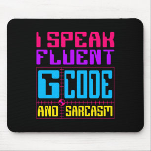 Cnc Machinist Fluent G-code Sticker Mouse Pad