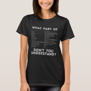 CNC Machinist What Part Of Don't You Understand? T-Shirt