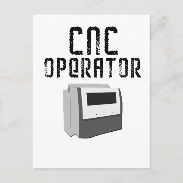 CNC Operator Machinist Postcard (Front)