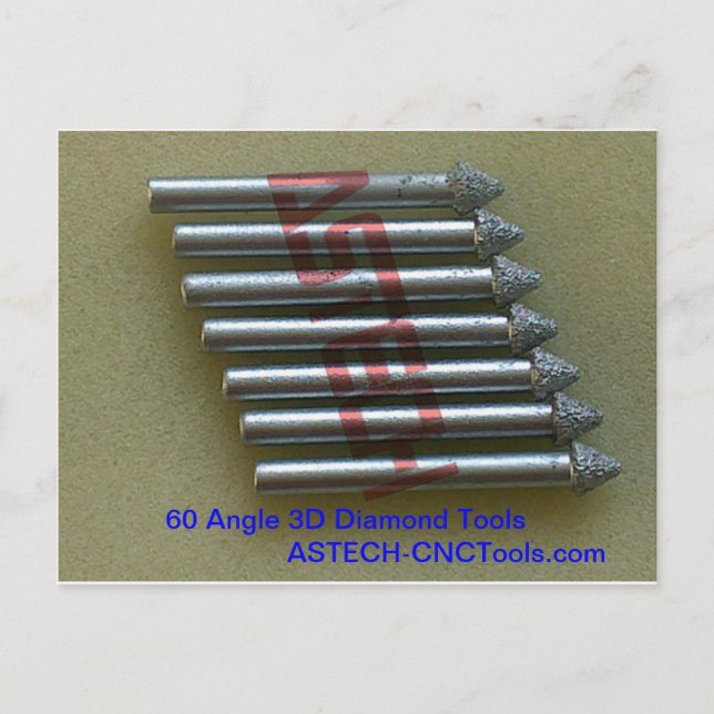 CNC Router Bits for Beautiful 3D Stone Carving Postcard (Front)