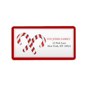 Cndycanes -Christmas address labels