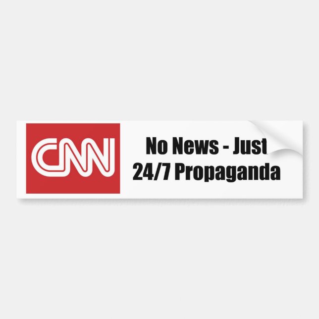 CNN - No News - Just 24/7 Propaganda Bumper Sticker (Front)