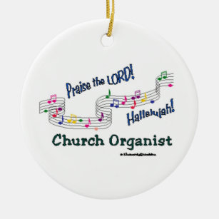 Cnotes Church Organist Ceramic Ornament