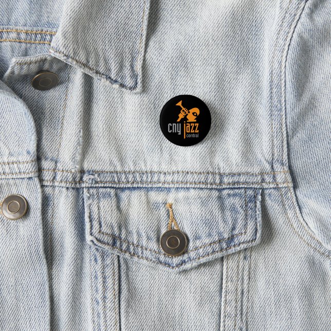 CNY Jazz Lapel Pin - Black (In Situ)