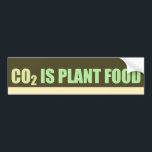 CO2 Is Plant Food Bumper Sticker<br><div class="desc">Despite heavy-handed efforts by environmentalists to demonize CO2,  the fact remains that carbon dioxide is a necessary input used by plants through photosynthesis to produce oxygen,  and humans exhale CO2.</div>