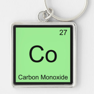 Co - Carbon Monoxide Chemistry Element Symbol Tee Keychain