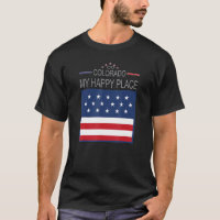 CO Colorado My Happy Place USA States Flag Map
