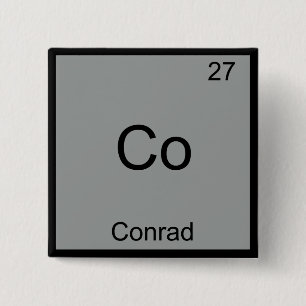 Co - Conrad Funny Chemistry Element Symbol T-Shirt 2 Inch Square Button
