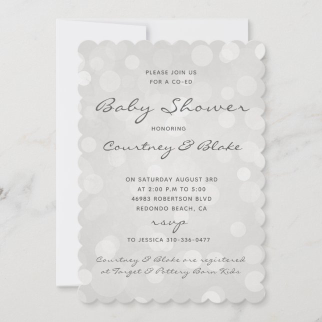 Co-Ed Baby Invitation (Devant)