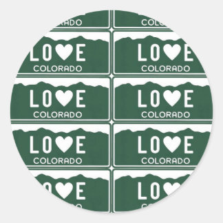 co love pattern - Customized Classic Round Sticker