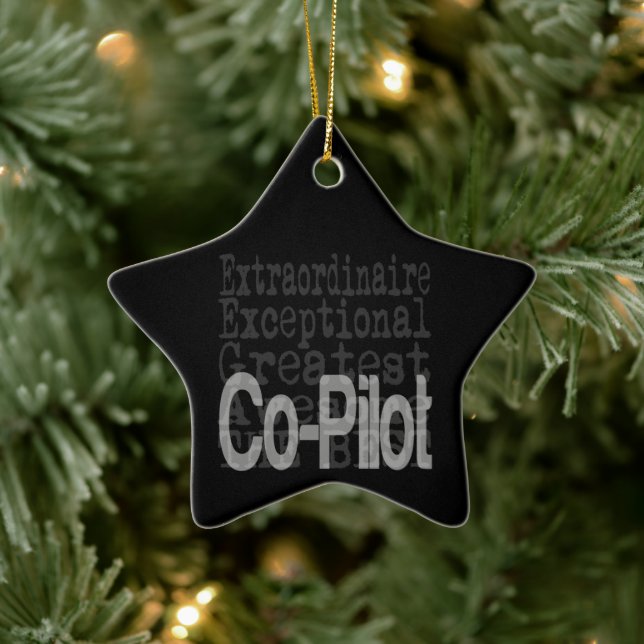 Co-Pilot Extraordinaire Ceramic Ornament (Tree)