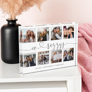 Co-rezzys Script Gift For Friends Photo Collage Block