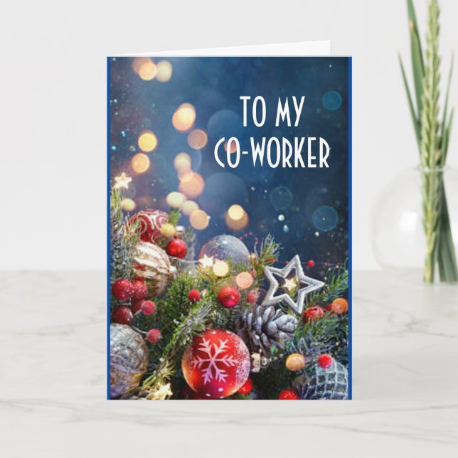 **CO-WORKER** AT CHRISTMAS HOLIDAY CARD (Front)