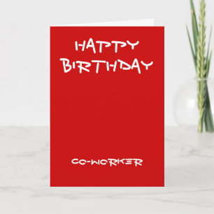 Co-worker birthday cards