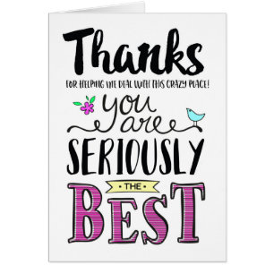 Co-worker Merci, Vous êtes SÉRIEUSEMENT le meilleu