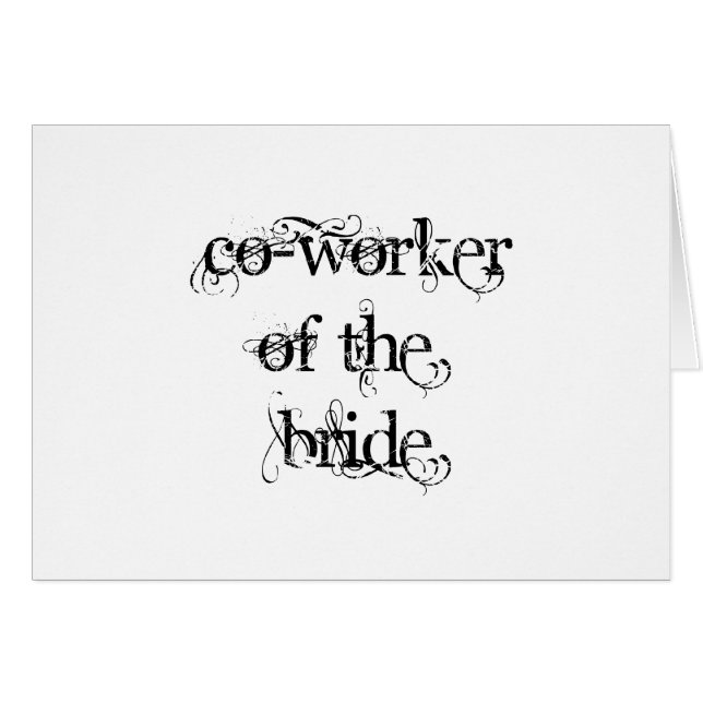Co-Worker of the Bride (Front Horizontal)