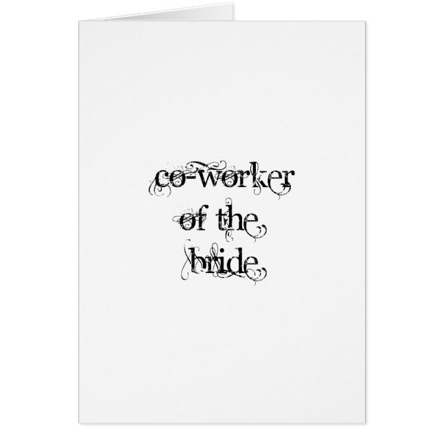 Co-Worker of the Bride (Front)