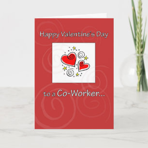 Co-Worker with Heart, Valentine Holiday Card