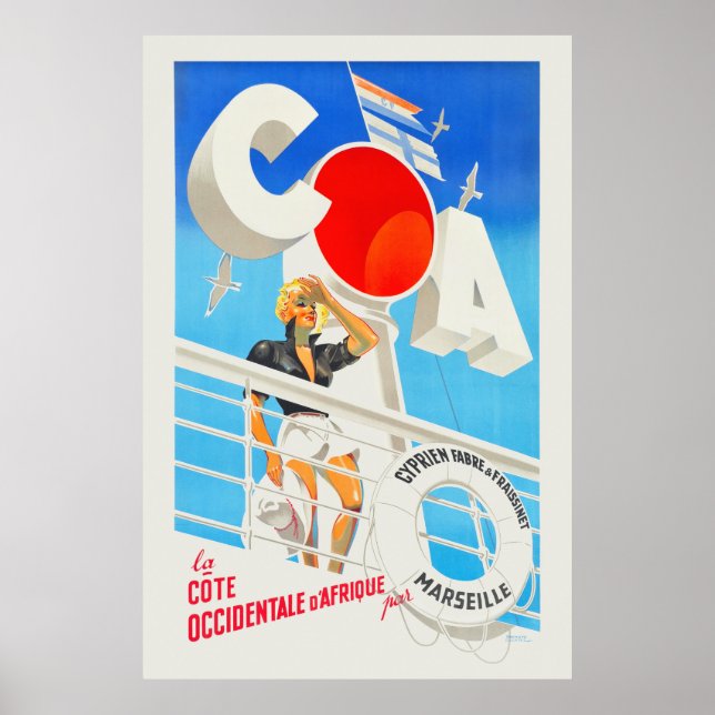 COA Marseille France Poster vintage (Devant)
