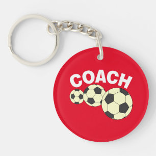 Coach 3 Soccer Balls Keychain