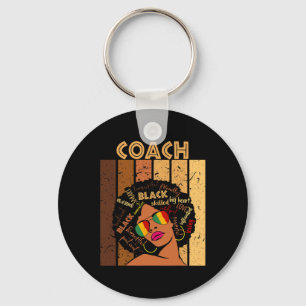 Coach Afro African American Women Black History Mo Keychain