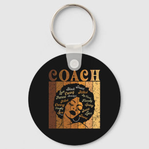 Coach Afro African American Women Black History Mo Keychain