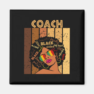 Coach Afro African American Women Black History Mo Magnet
