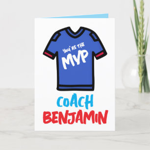 Coach Appreciation Card, Thank You Card