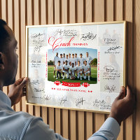 Coach Appreciation Collage Football Team Signature