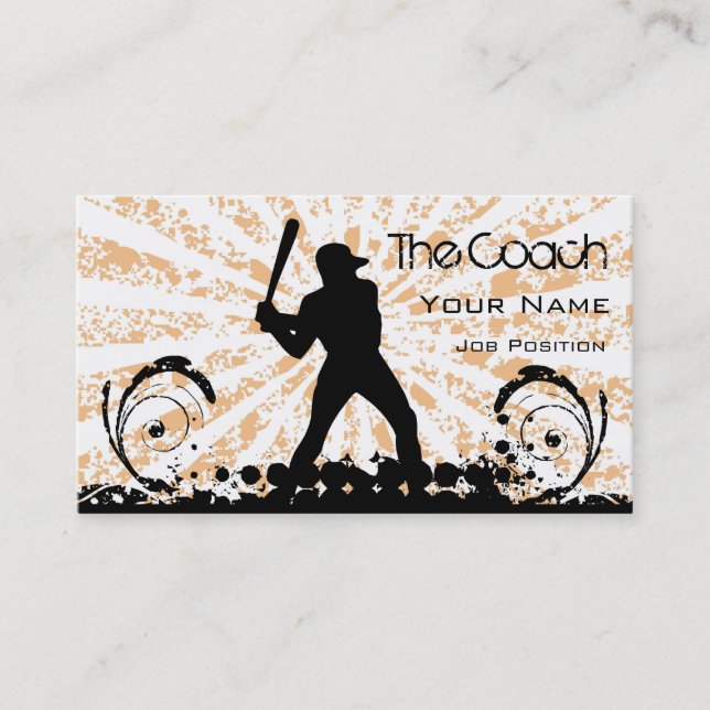Coach Baseball Business card (Front)