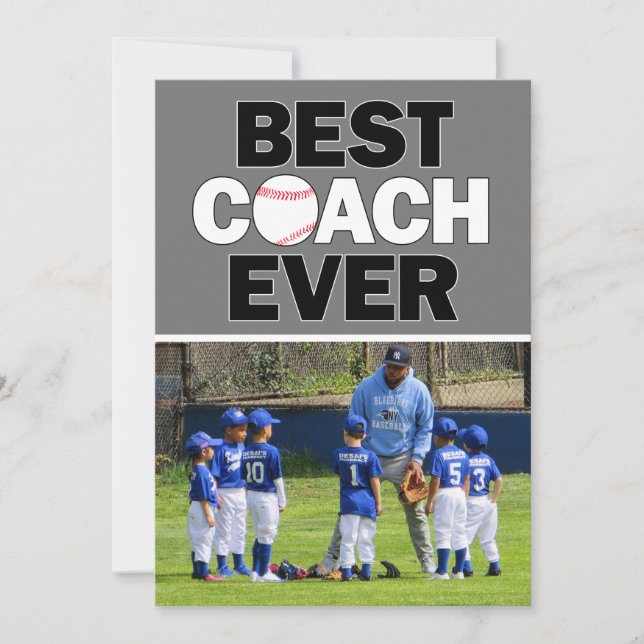 Coach Baseball Meilleur Merci Photo Personnalisé (Devant)
