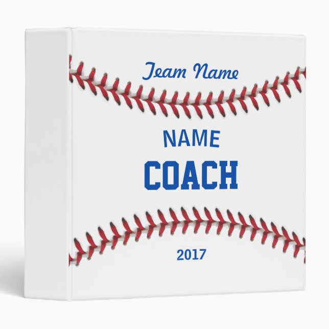 Coach Baseball Sport Binder (Front/Spine)