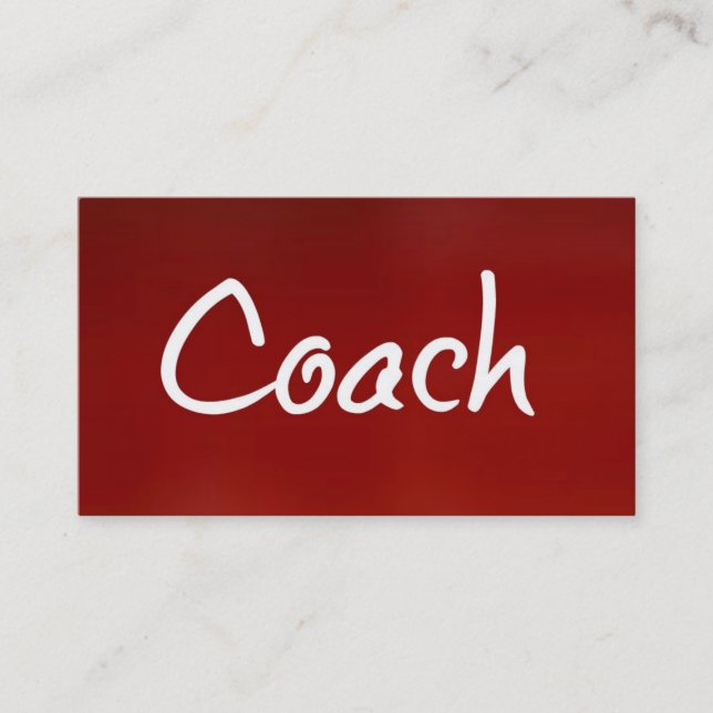 Coach Business Card (Front)
