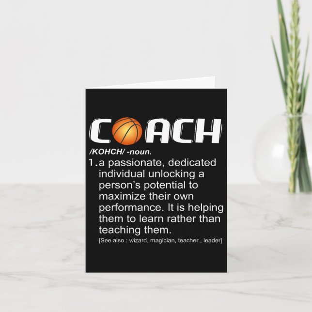 Coach Bysketbyll Coaching Gift  Card (Front)