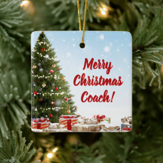 Coach Christmas Ornament with Players names