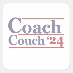 Coach Couch Walz Vance 2024 Election Tim Waltz   Square Sticker