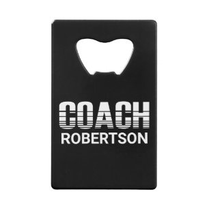 Coach credit card bottle opener