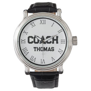 Coach Custom Name Typography Personalized  Watch