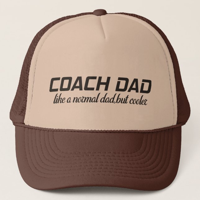 coach dad like a normal dad but cooler trucker hat (Front)