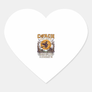 Coach Day Witch Night Haloween Flying Moon Spiders Heart Sticker