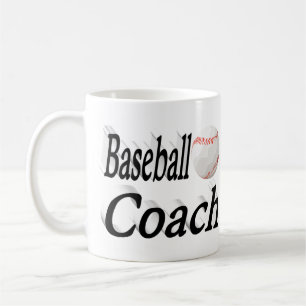 Coach de baseball demi-texte Café Mug