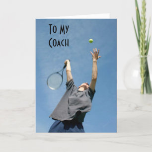 "COACH DE TENNIS" ANNIVERSAIRE MERCI ET SOUHAITS