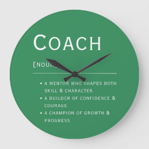 Coach Definition Modern Leadership Encouragement Large Clock