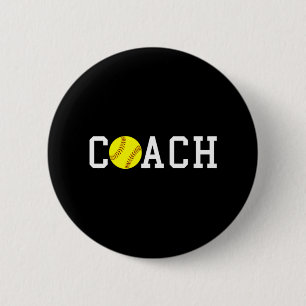 Coach Fast-pitch Softball Gift Idea print 2 Inch Round Button