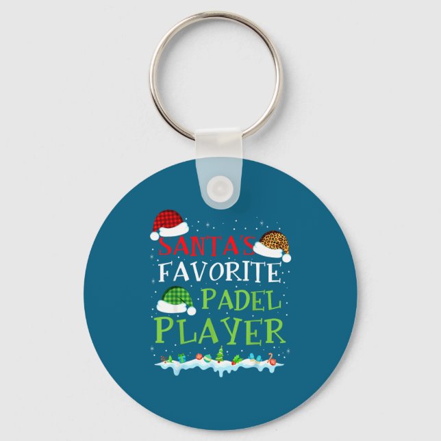 Coach Favorite s Player Padel Santa Padel Fun Joke Keychain (Front)