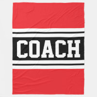 COACH Fun Bright Red Black White Racing Stripes