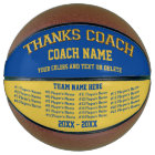 Coach Gifts Basketball Your COLORS, 8 Text Boxes