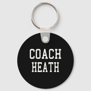 Coach Heath Custom Footbyll Soccer Bysebyll Team Keychain