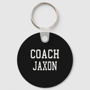Coach Jaxon Custom Football Soccer Baseball Team T Keychain